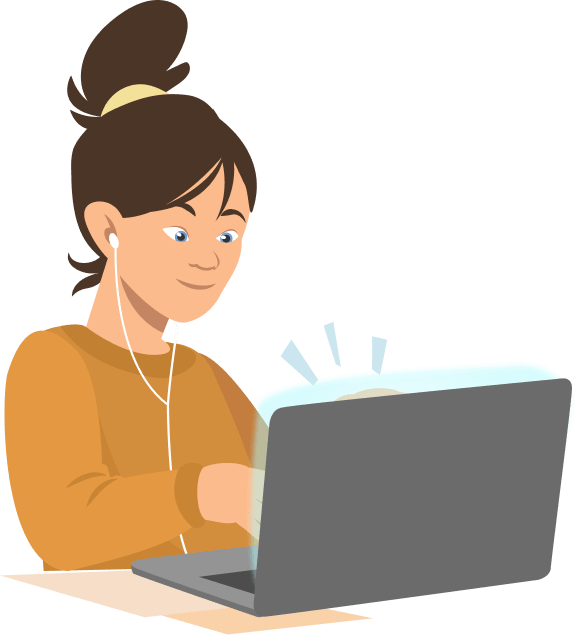 Ein Mädchen lernt digital auf sofatutor